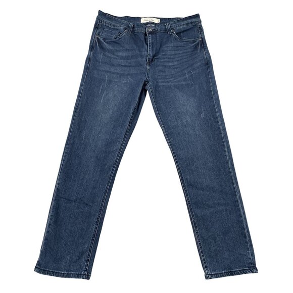 Stitches & Rivets Jeans Mens 34x29* Medium Wash Straight Leg Denim - Picture 1 of 8